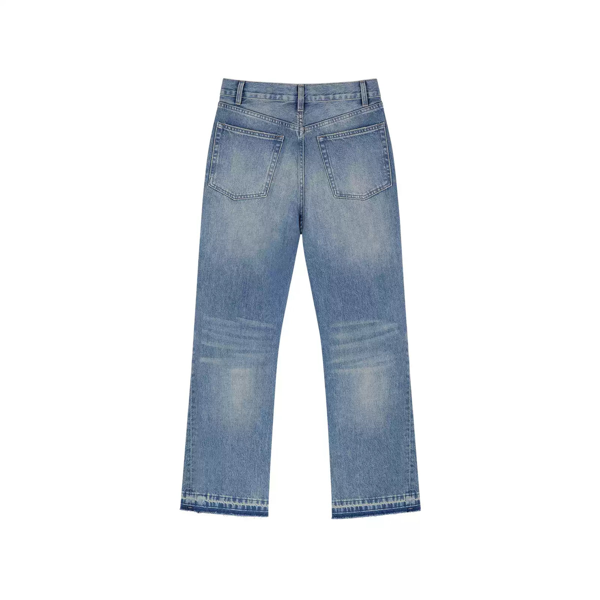 Panelled Bootcut Jeans in Washed Blue, back view