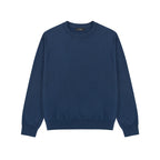 Silk Blend Crewneck Sweater in Navy, front view
