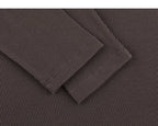 Brown waffle Henley sleeve texture