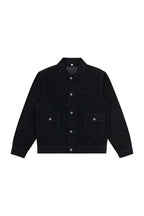 Cropped Denim Jacket in Black, front