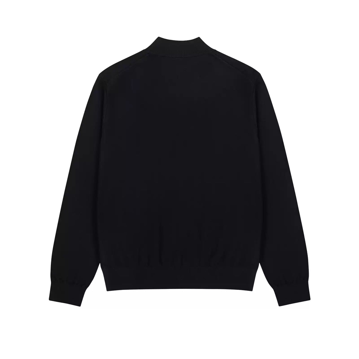 Silk Mock Neck Sweater in Black, back