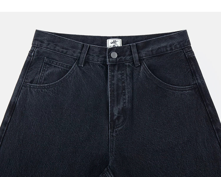 Dark Grey denim waistband and front pockets