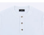Henley neckline in White