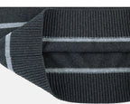 Hem and knit texture in Black/Grey