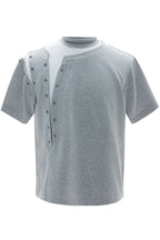 Studded Layered Short Sleeve Tee