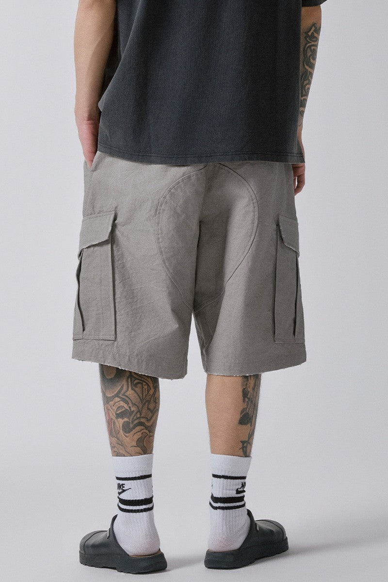 Distressed Utility Cargo Shorts