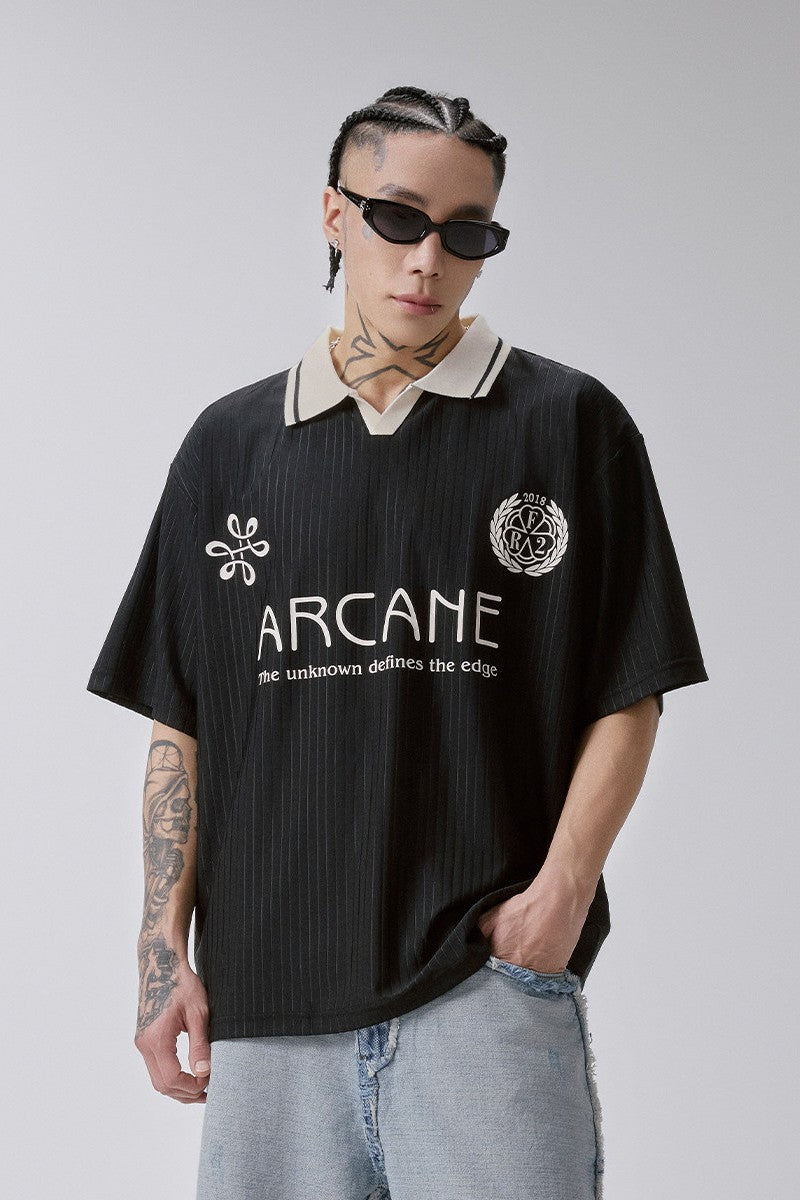 Contrast Panel Jersey Polo