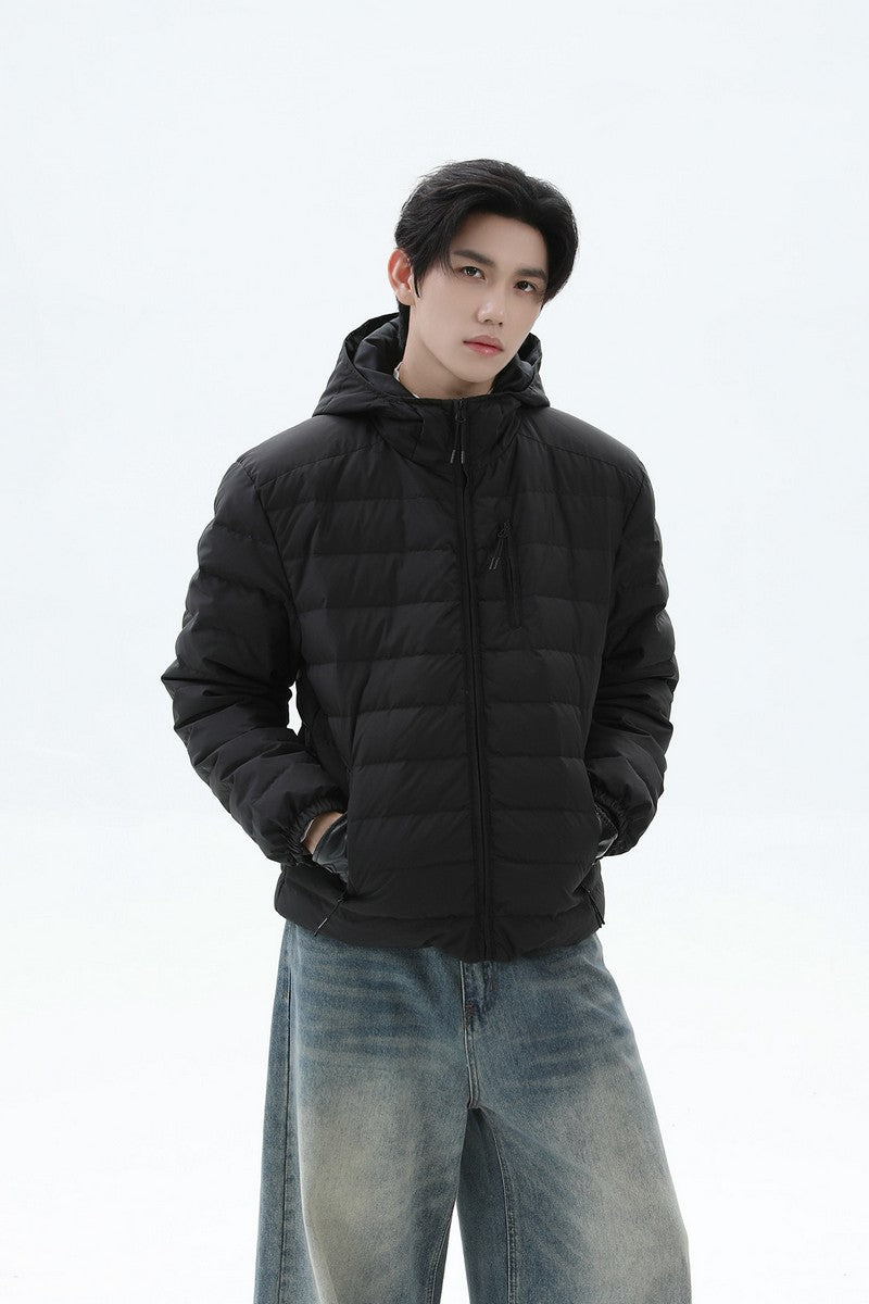 Quilted Down Hooded Puffer Jacket