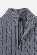 Cable Knit Half Zip Sweater