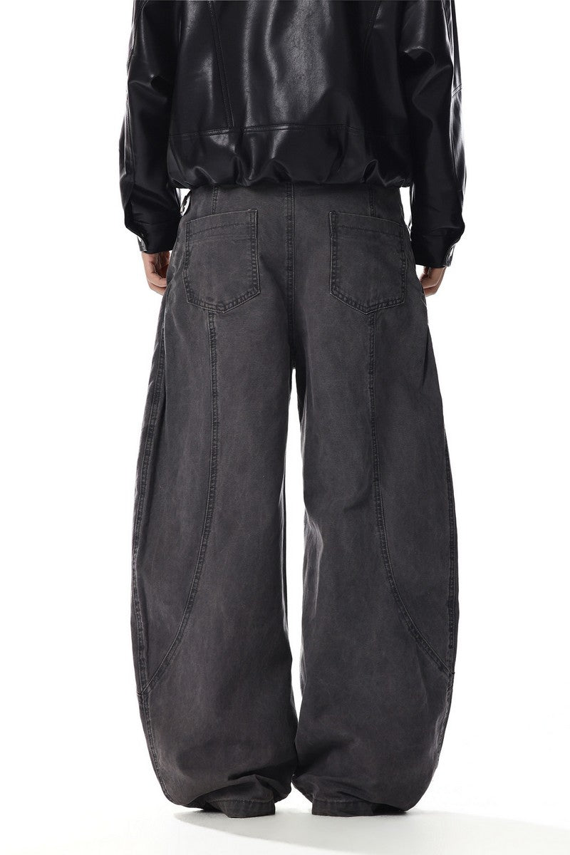 Vintage Washed Curved Pants