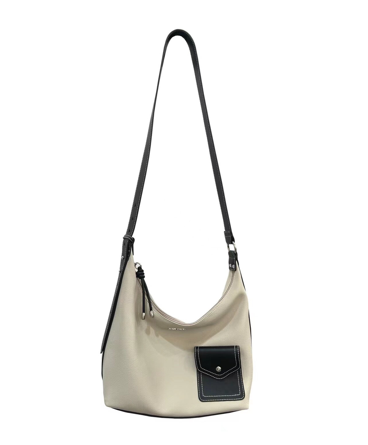 Leather Black Pocket Casual Shoulder Bag