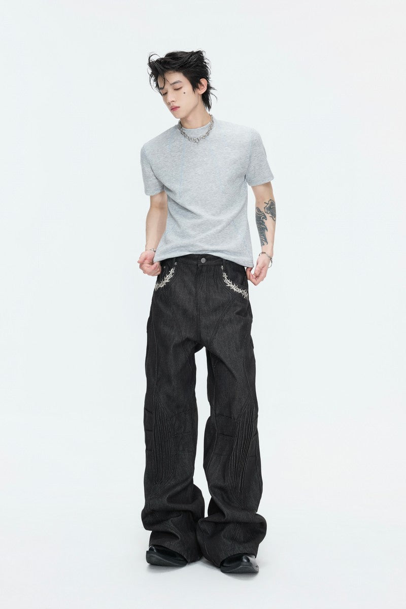 Contrast Stitch Slim T-Shirt