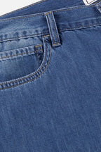Cooling Washed Straight Jeans