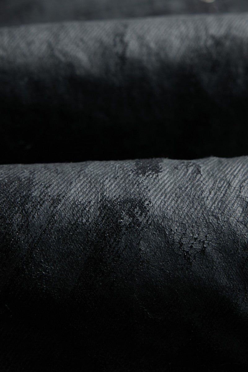 Waxed Black Studded Jeans