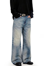 Crackle Wash Slub Jeans