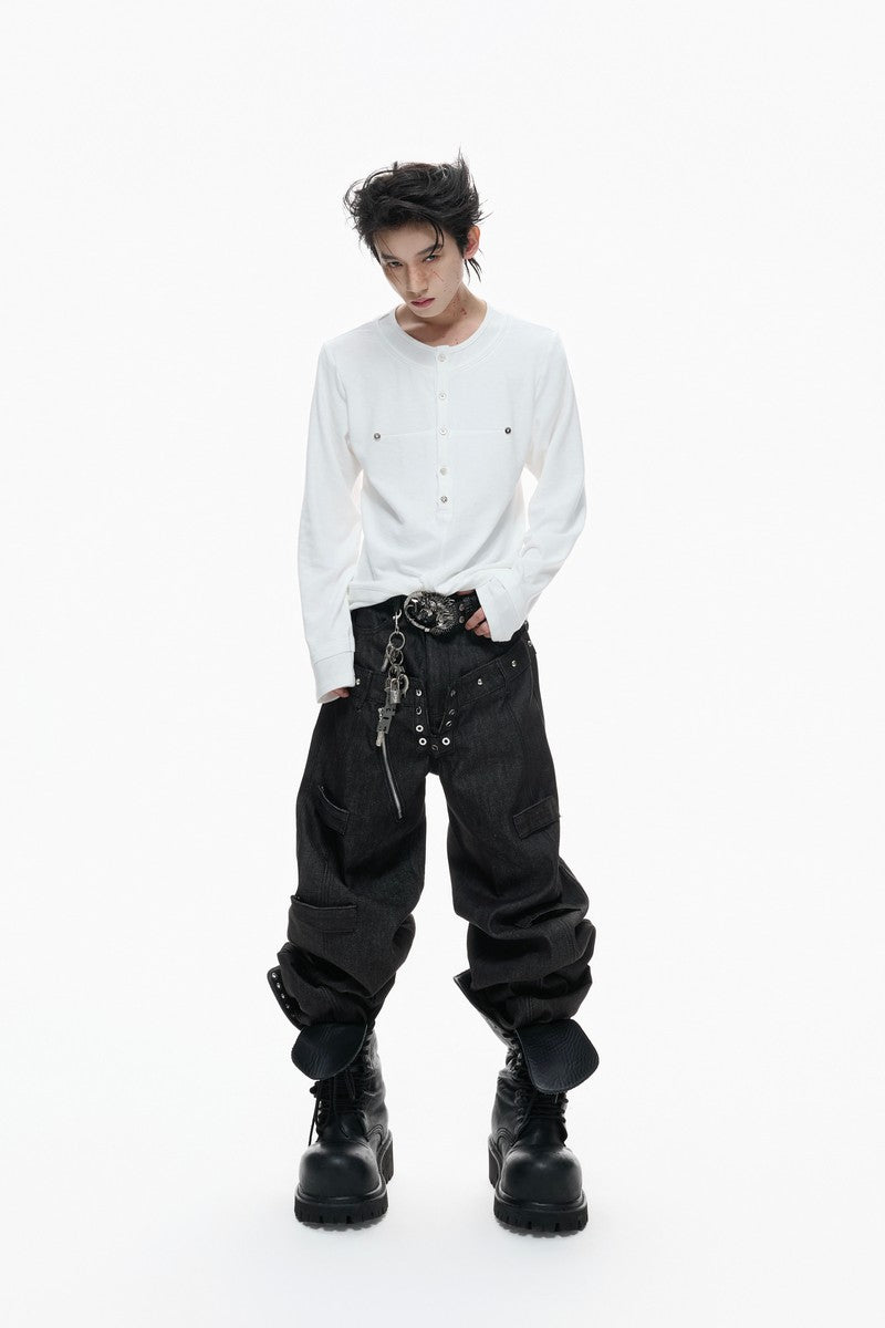 Layered Button Long Sleeve