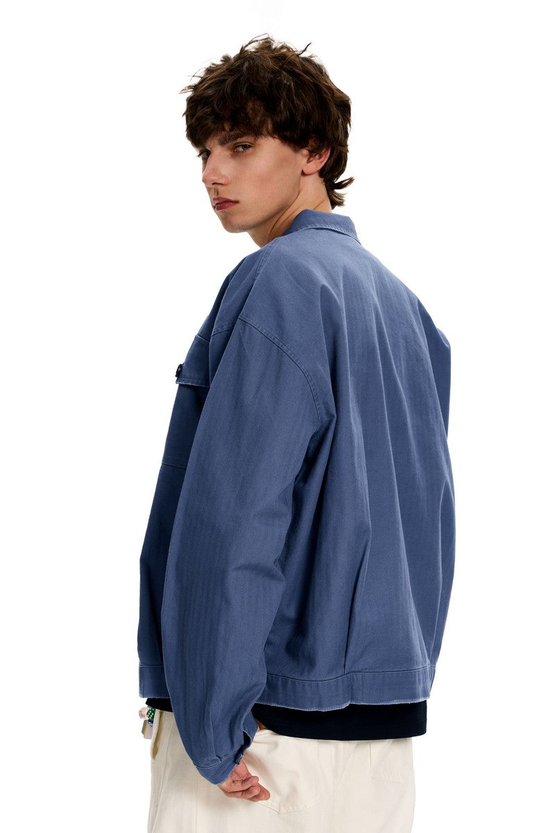 French Blue Shirt Jacket