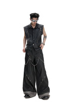 Chain Detail Wide Leg Pants