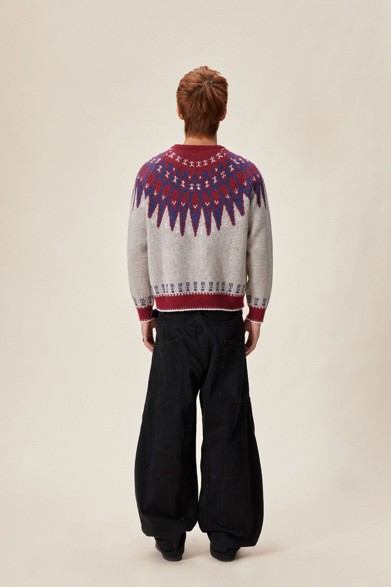 Ethnic Totem Knit Cardigan