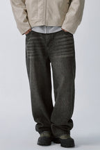 Washed Jacquard Corduroy Jeans