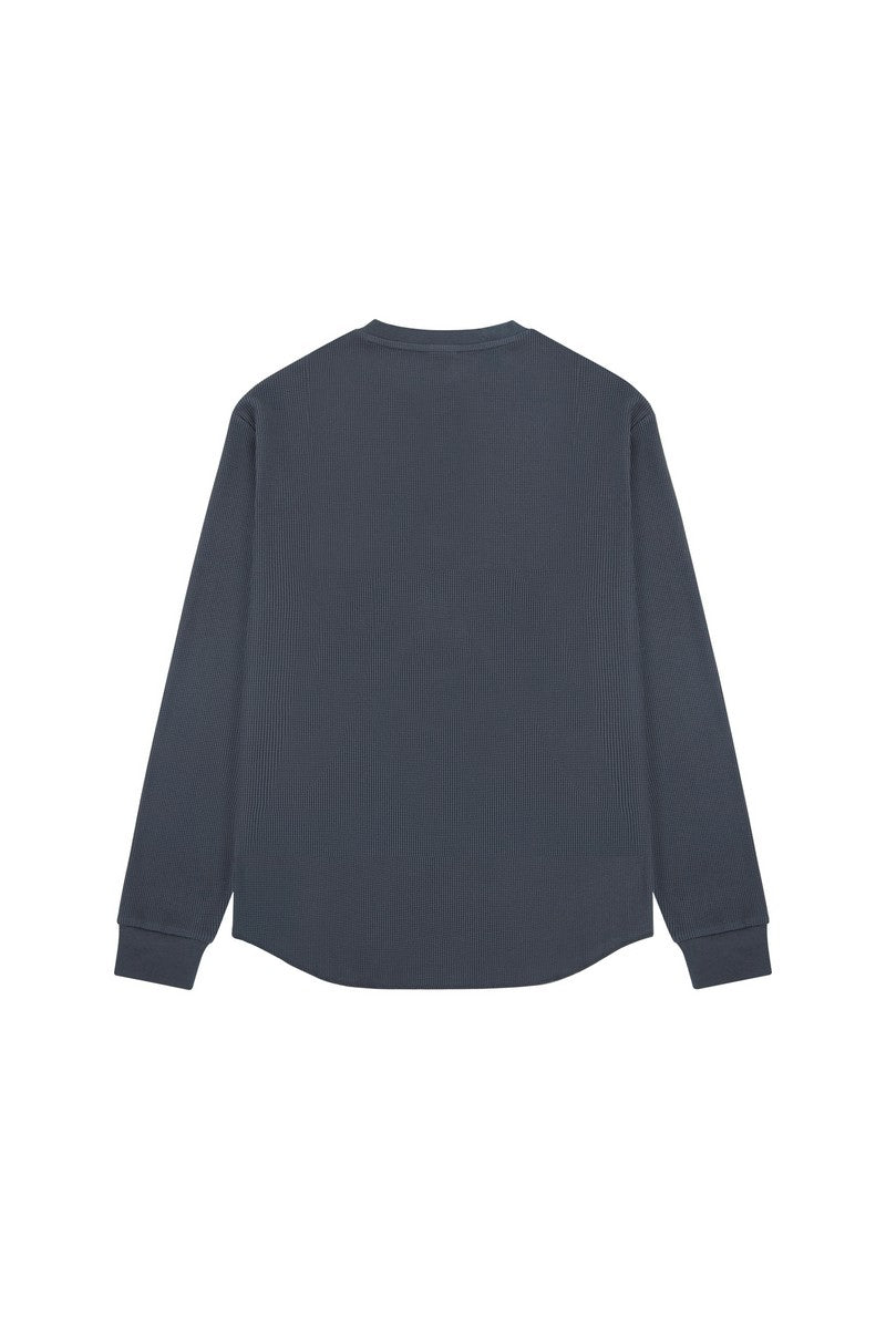 Waffle Henley Long Sleeve Tee - EU Only