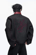 Raw Denim Embroidered Jacket
