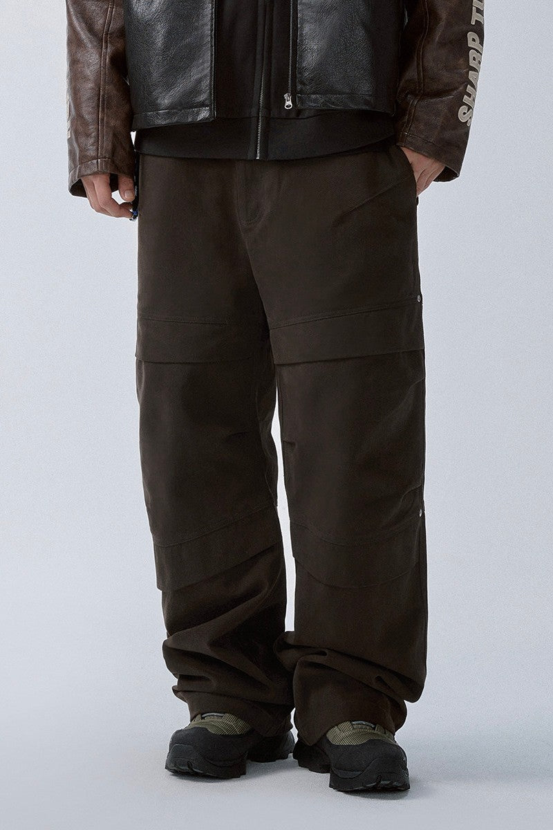 Deconstructed Utility Wide Leg Pants