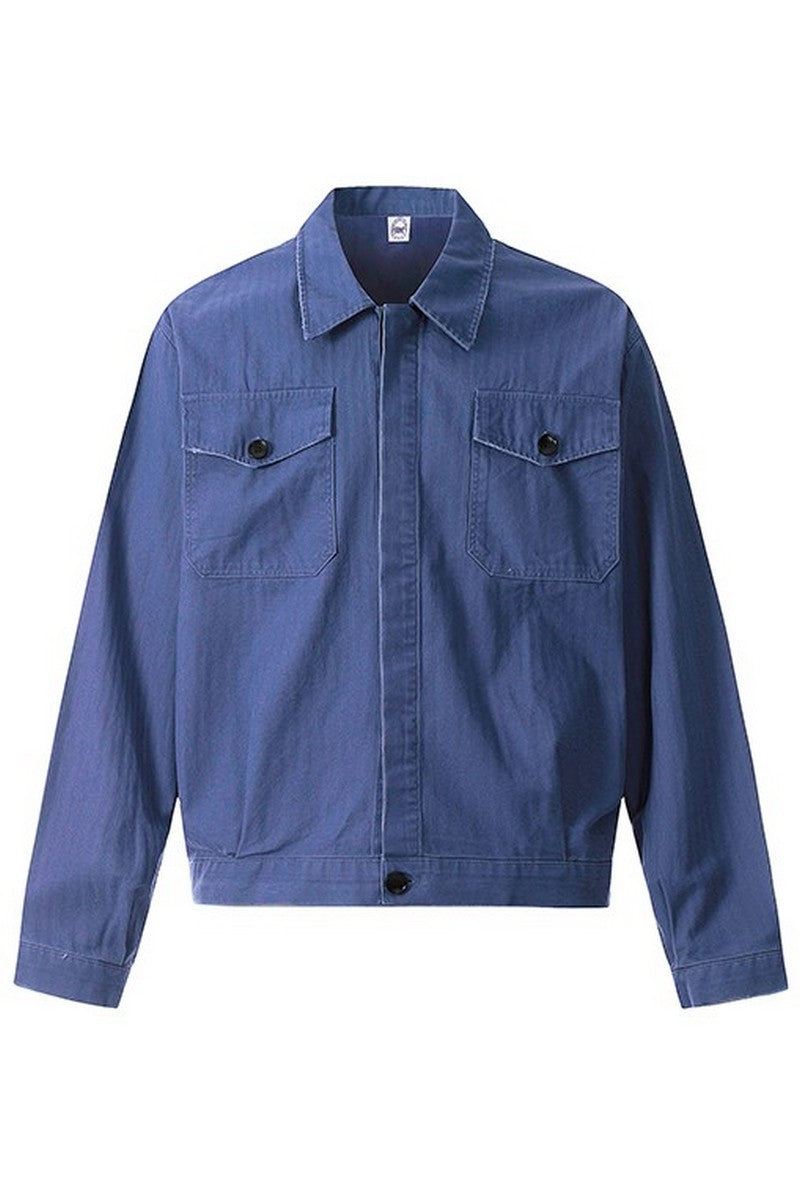 French Blue Shirt Jacket
