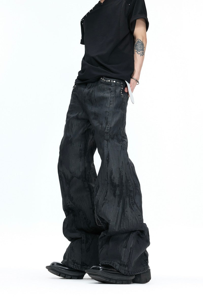 Waxed Studded Jeans