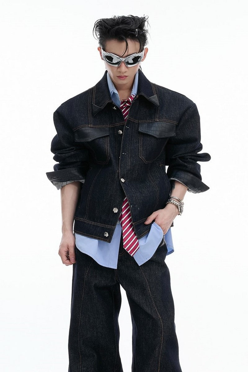 Croc Patch Denim Jacket
