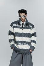 Colorblock Chunky Knit Cardigan