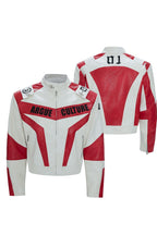 Colorblock Armor Biker Jacket
