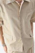 Western Style Buttoned Suit Shirt