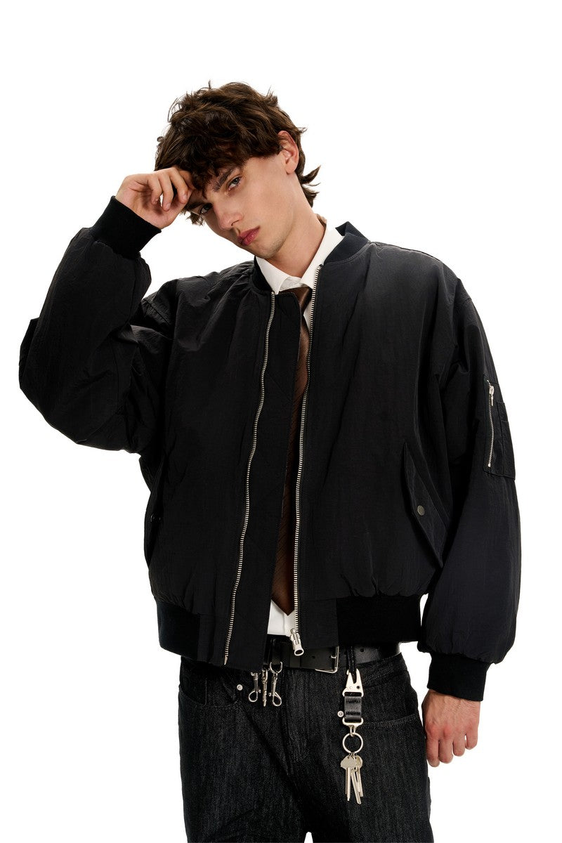 Reversible Plaid Bomber Jacket
