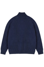 Wool Knit High Neck Cardigan