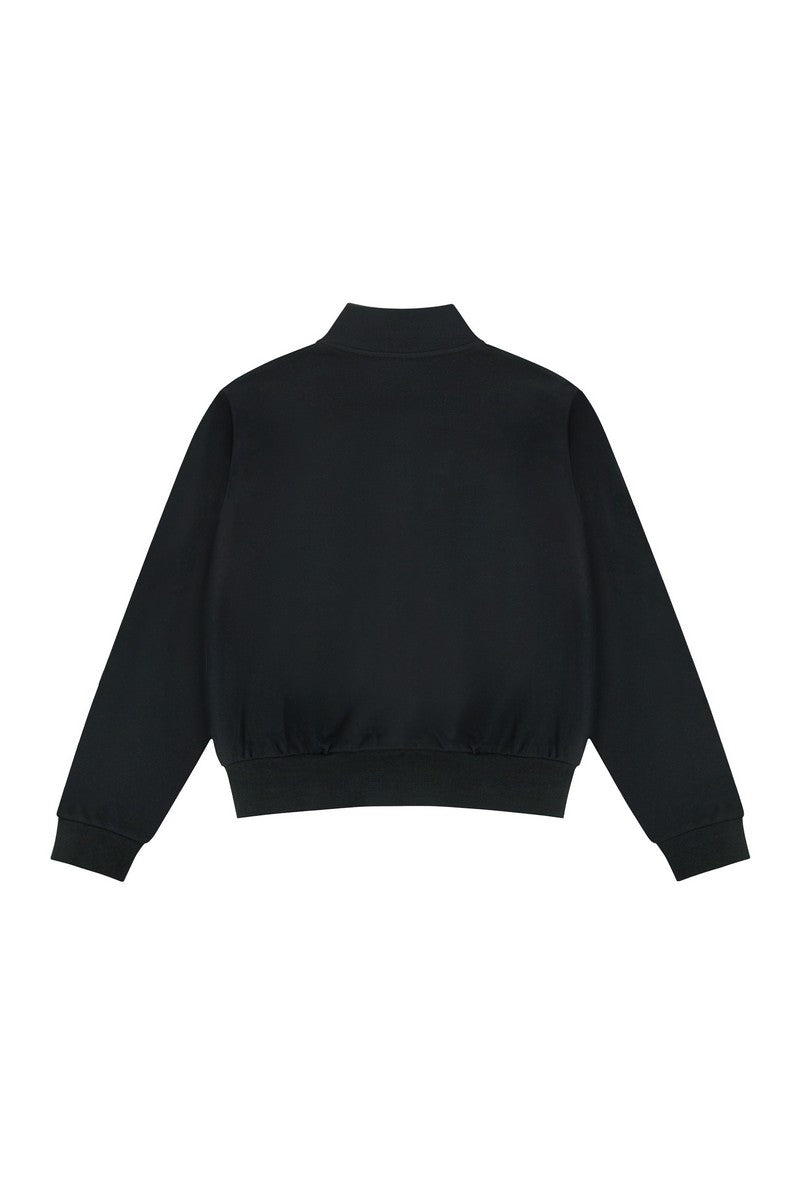 Cropped Zip-Up Sweater