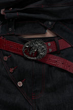Horse Embossed Studded Belt