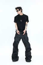 Waxed Studded Jeans