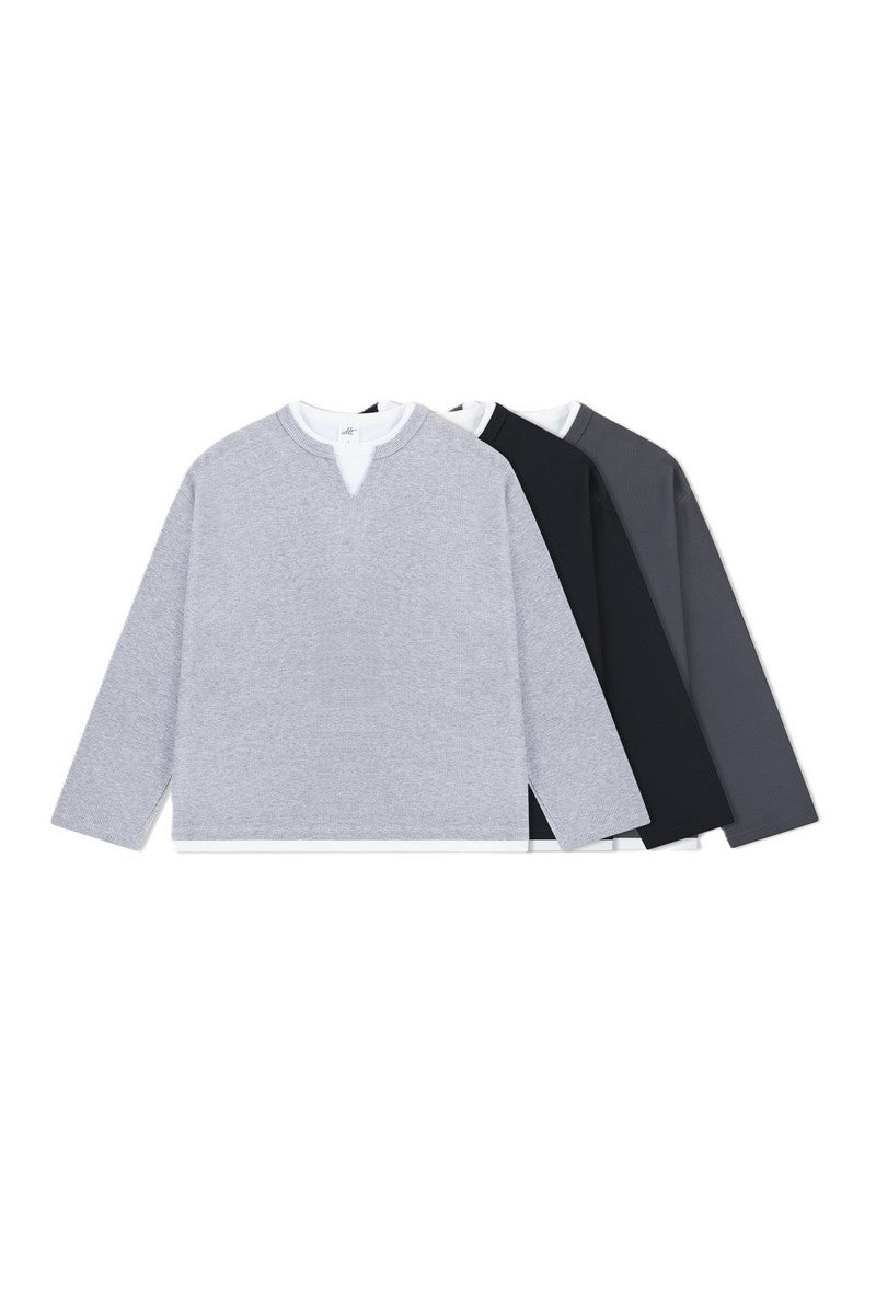 Waffle Layered Henley Long Sleeve - EU Only