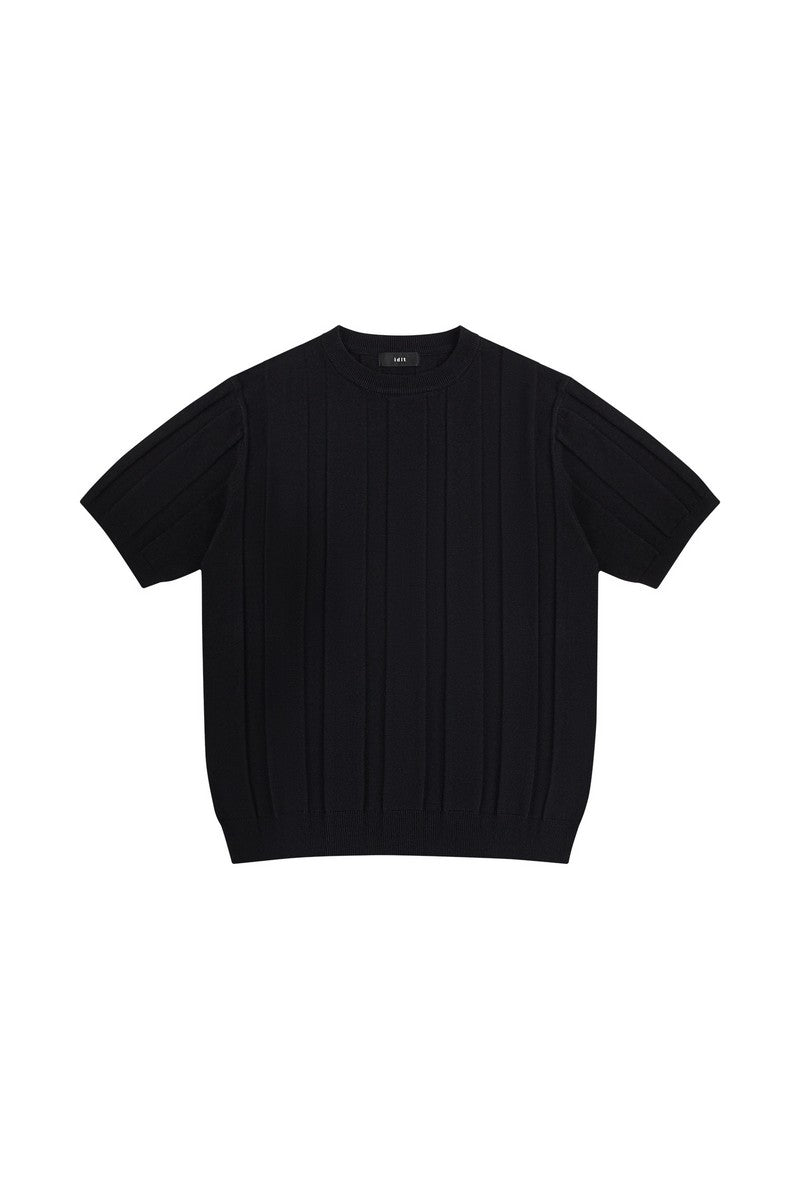 Linen Blend Knit T-Shirt