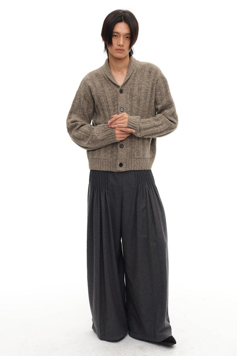 Ribbed Shawl Cardigan