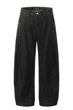 Black Curved Wide Jeans