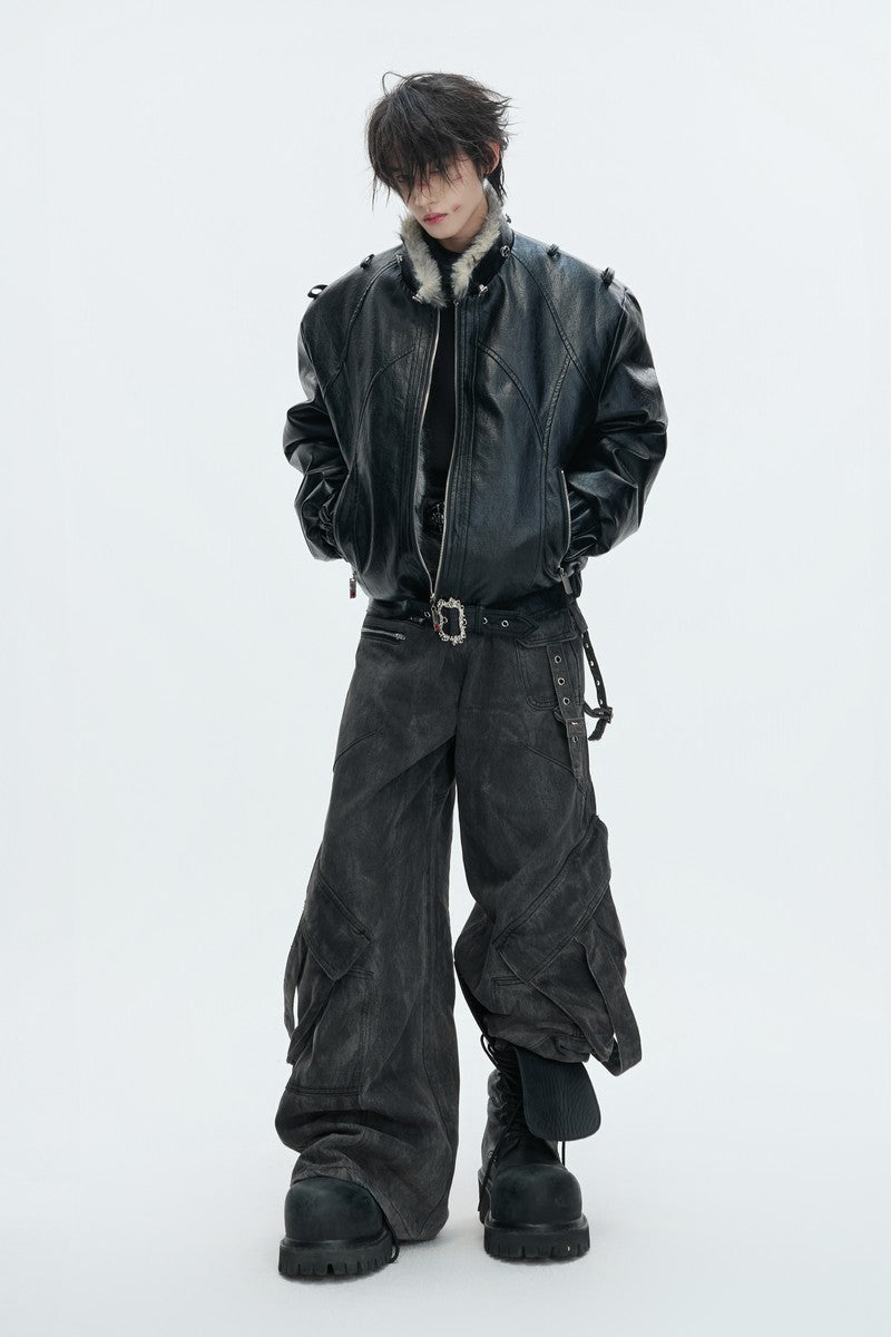 Vintage Cargo Denim Pants