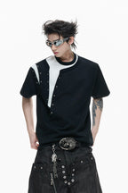 Studded Layered Short Sleeve Tee