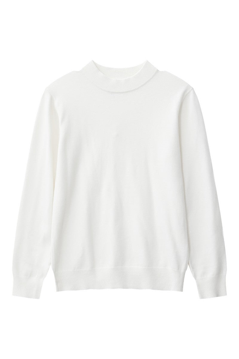 Wool Blend Mock Neck Sweater