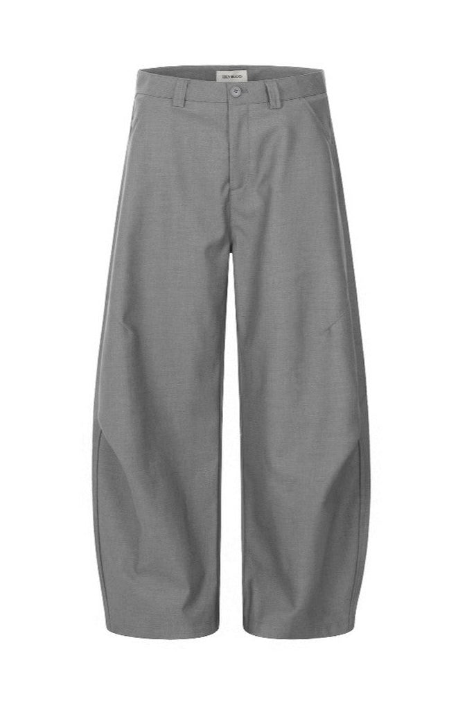 Curved Pleated Trousers