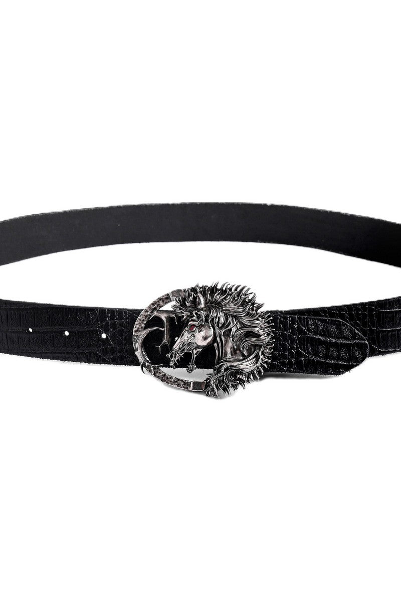 Horse Embossed Studded Belt