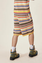 Color Stripe Knit Shorts