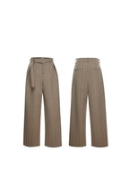 Striped Pleated Wide Leg Pants