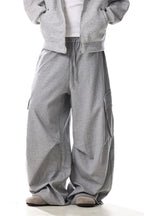 Pleated Cargo Sweatpants